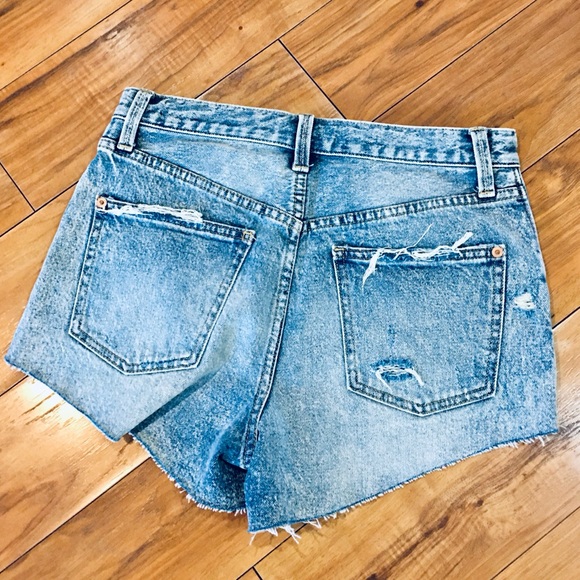 We the Free People button fly denim jean shorts stonewashed 4 summer dis… - Picture 7 of 7